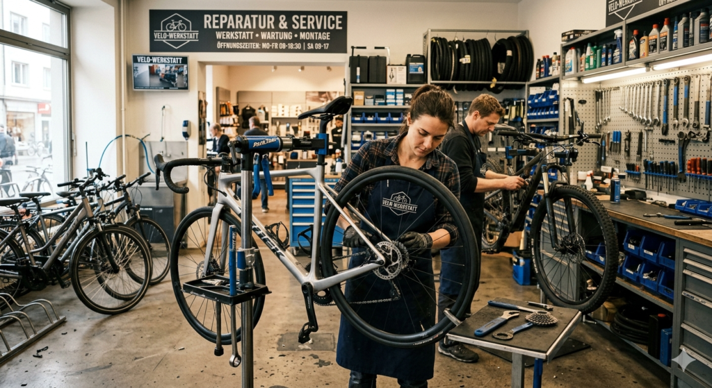 Bike wird repariert